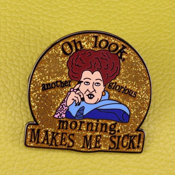 Jewelry - Hocus Pocus Witch Enamel Glitter Pin